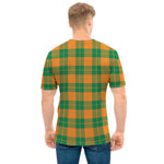 St. Patrick's Day Stewart Plaid Print Men's T-Shirt