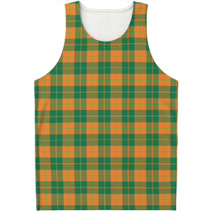 St. Patrick's Day Stewart Plaid Print Men's Tank Top