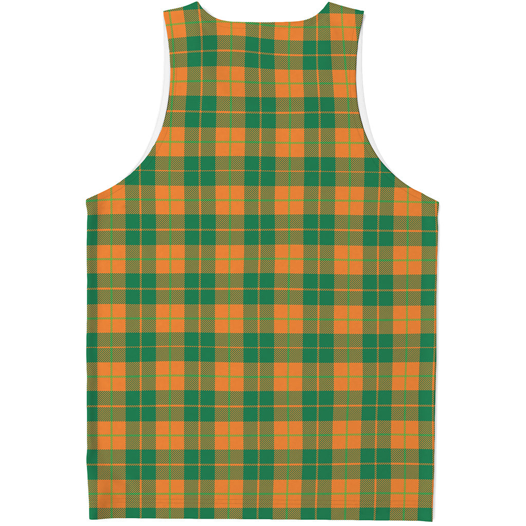 St. Patrick's Day Stewart Plaid Print Men's Tank Top