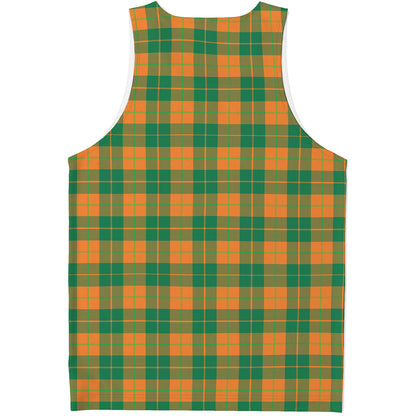 St. Patrick's Day Stewart Plaid Print Men's Tank Top