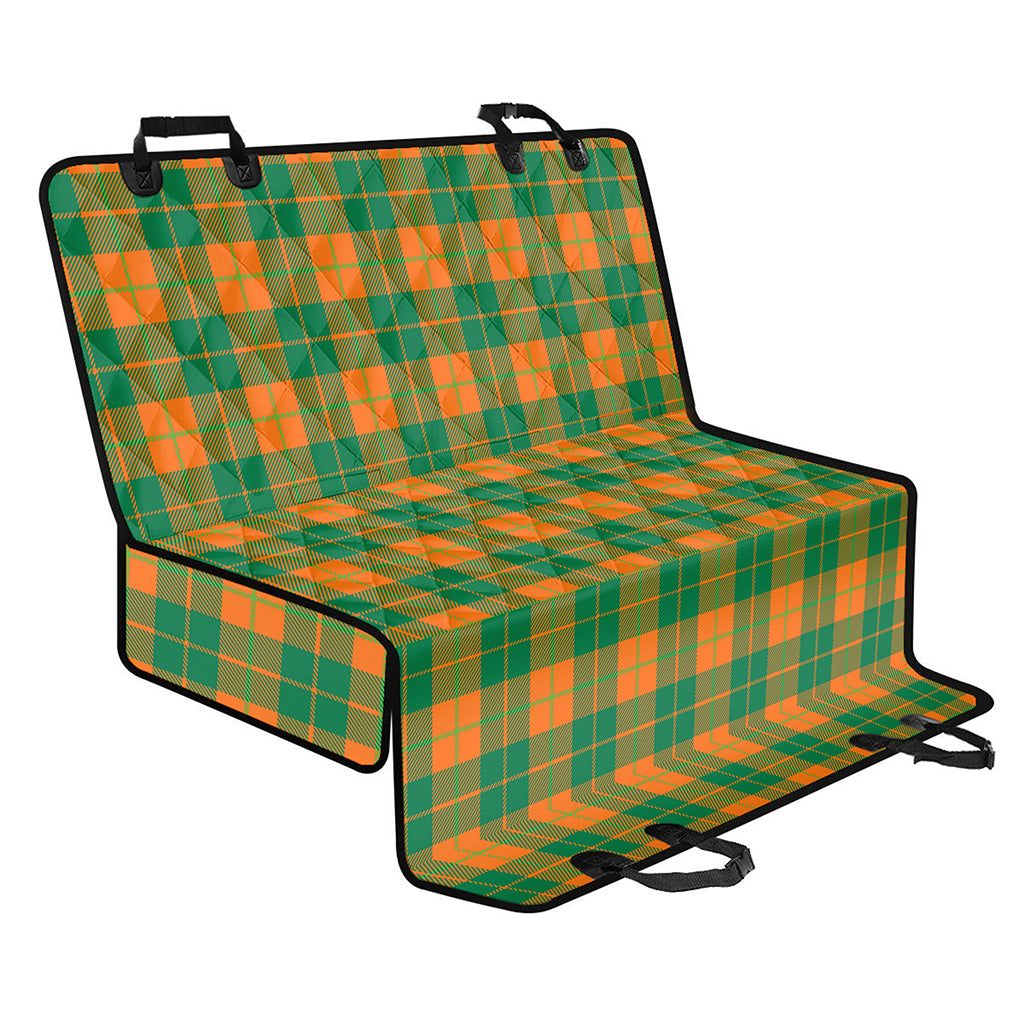 St. Patrick's Day Stewart Plaid Print Pet Car Back Seat Cover