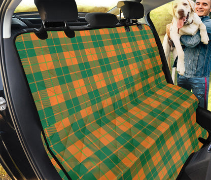 St. Patrick's Day Stewart Plaid Print Pet Car Back Seat Cover