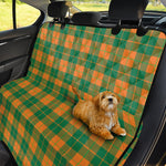 St. Patrick's Day Stewart Plaid Print Pet Car Back Seat Cover