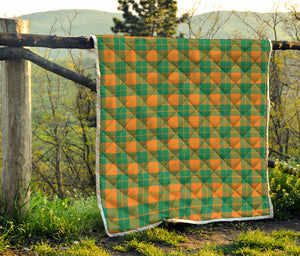 St. Patrick's Day Stewart Plaid Print Quilt