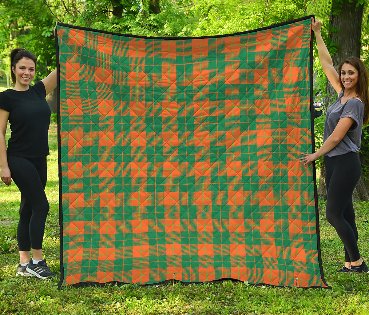 St. Patrick's Day Stewart Plaid Print Quilt