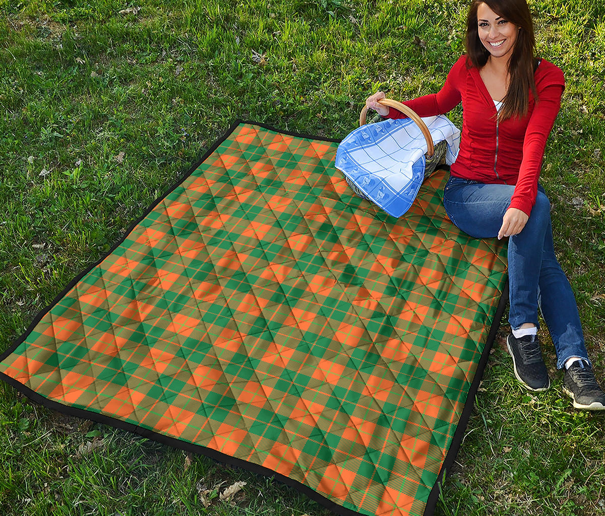 St. Patrick's Day Stewart Plaid Print Quilt