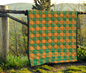 St. Patrick's Day Stewart Plaid Print Quilt