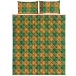 St. Patrick's Day Stewart Plaid Print Quilt Bed Set