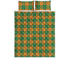 St. Patrick's Day Stewart Plaid Print Quilt Bed Set