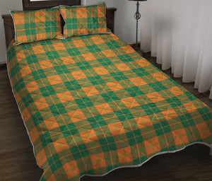 St. Patrick's Day Stewart Plaid Print Quilt Bed Set