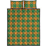 St. Patrick's Day Stewart Plaid Print Quilt Bed Set