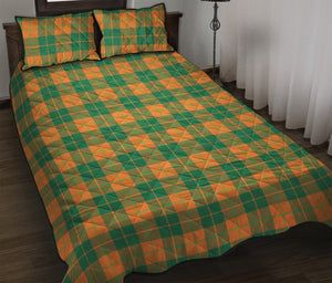 St. Patrick's Day Stewart Plaid Print Quilt Bed Set