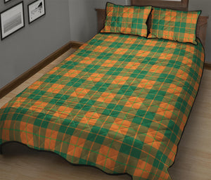 St. Patrick's Day Stewart Plaid Print Quilt Bed Set