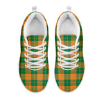 St. Patrick's Day Stewart Plaid Print White Sneakers