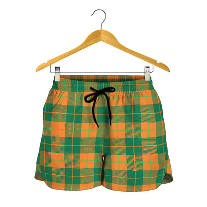 St. Patrick's Day Stewart Plaid Print Women's Shorts