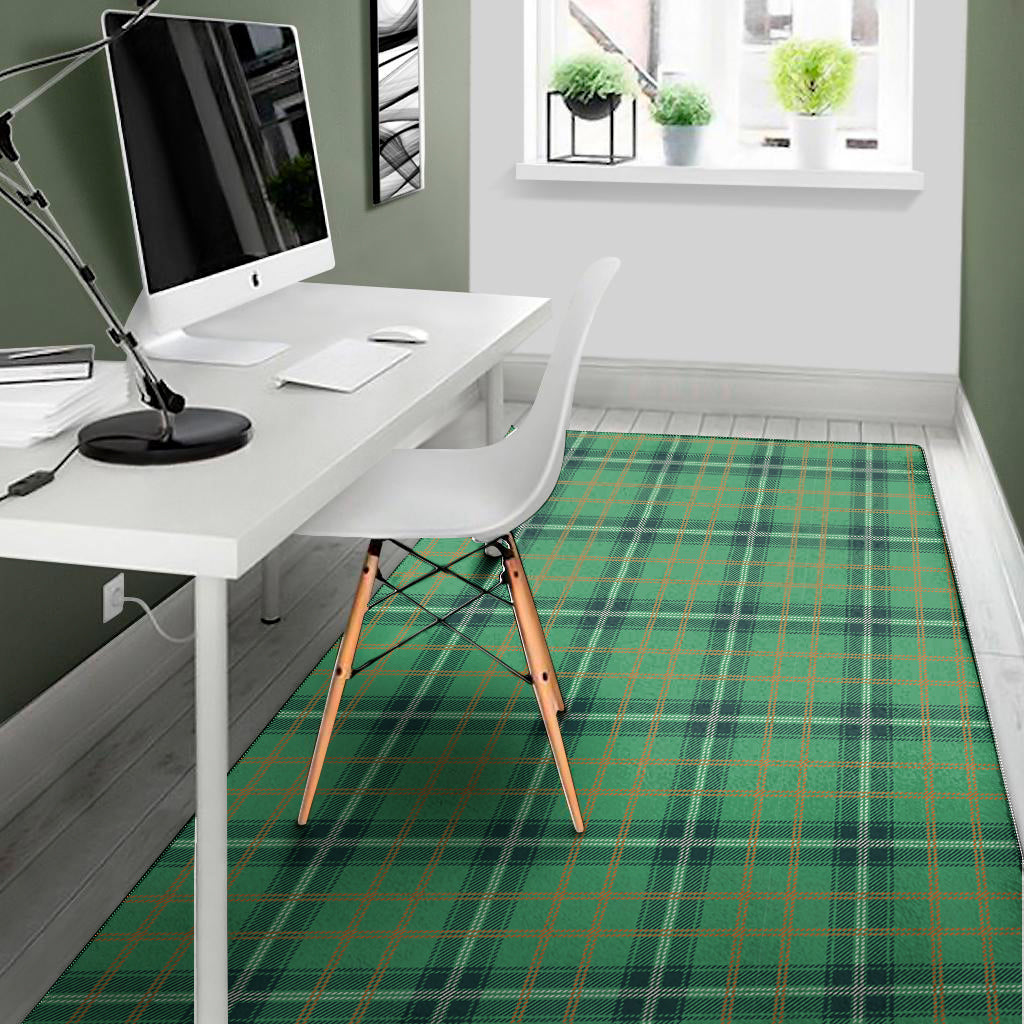 St. Patrick's Day Tartan Pattern Print Area Rug