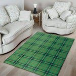 St. Patrick's Day Tartan Pattern Print Area Rug