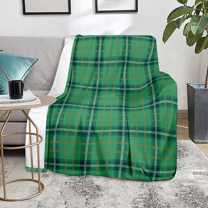 St. Patrick's Day Tartan Pattern Print Blanket