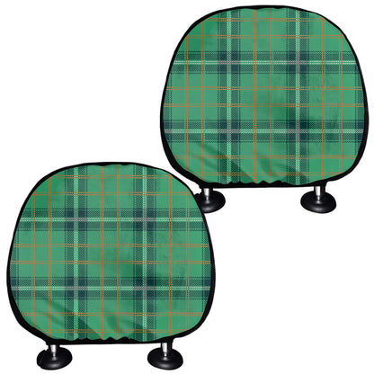 St. Patrick's Day Tartan Pattern Print Car Headrest Covers