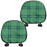 St. Patrick's Day Tartan Pattern Print Car Headrest Covers