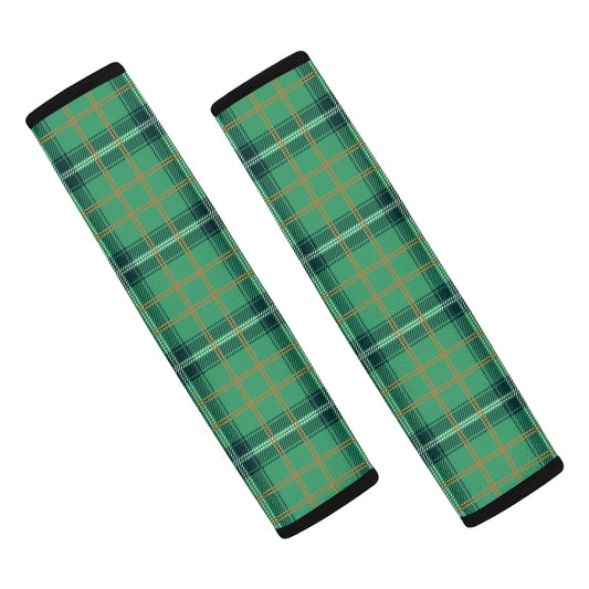 St. Patrick's Day Tartan Pattern Print Car Seat Belt Covers