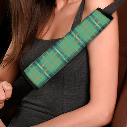 St. Patrick's Day Tartan Pattern Print Car Seat Belt Covers