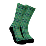 St. Patrick's Day Tartan Pattern Print Crew Socks
