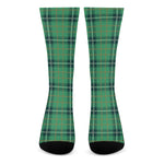 St. Patrick's Day Tartan Pattern Print Crew Socks