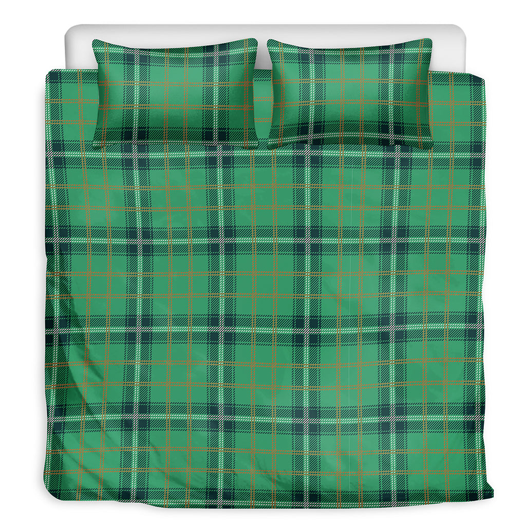 St. Patrick's Day Tartan Pattern Print Duvet Cover Bedding Set