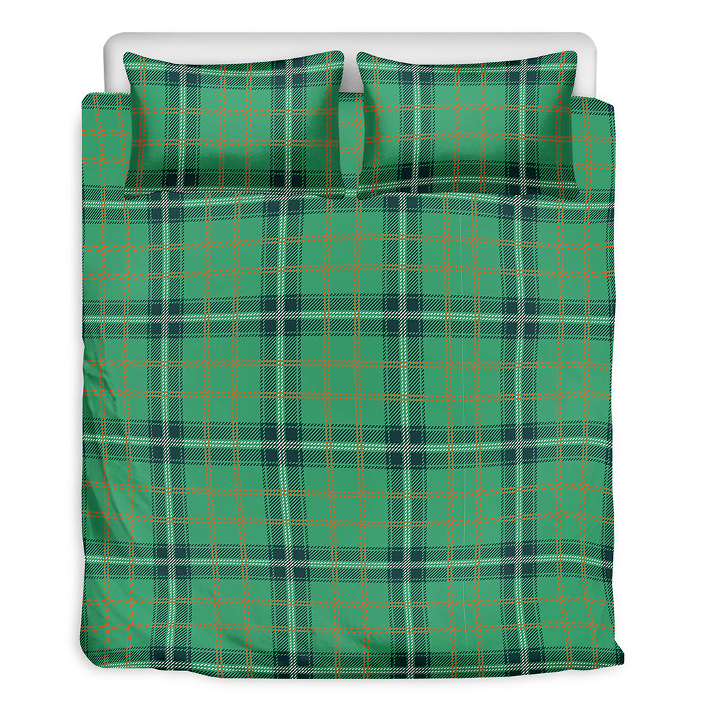 St. Patrick's Day Tartan Pattern Print Duvet Cover Bedding Set