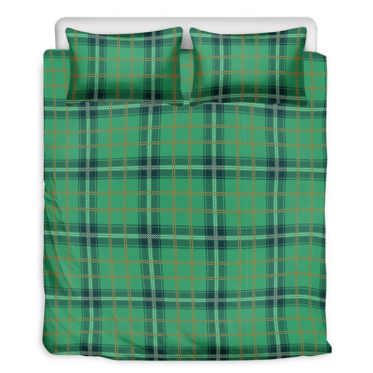 St. Patrick's Day Tartan Pattern Print Duvet Cover Bedding Set