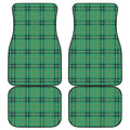 St. Patrick's Day Tartan Pattern Print Front and Back Car Floor Mats