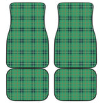 St. Patrick's Day Tartan Pattern Print Front and Back Car Floor Mats