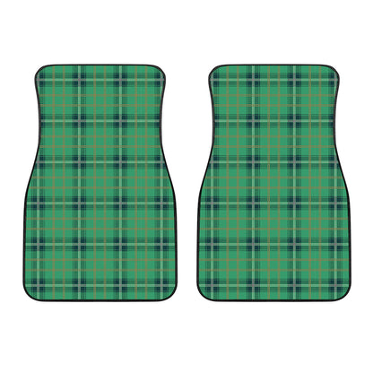 St. Patrick's Day Tartan Pattern Print Front Car Floor Mats