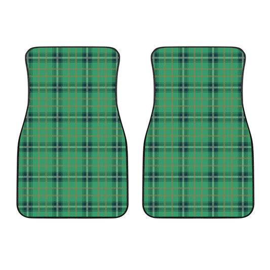 St. Patrick's Day Tartan Pattern Print Front Car Floor Mats