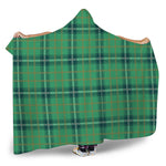 St. Patrick's Day Tartan Pattern Print Hooded Blanket