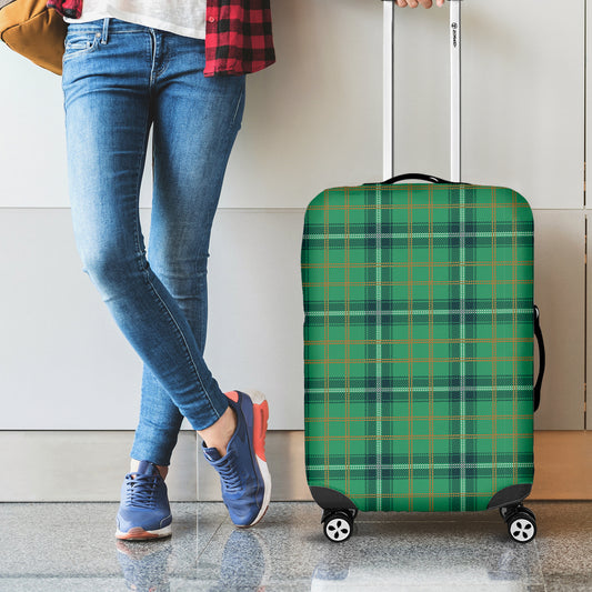 St. Patrick's Day Tartan Pattern Print Luggage Cover