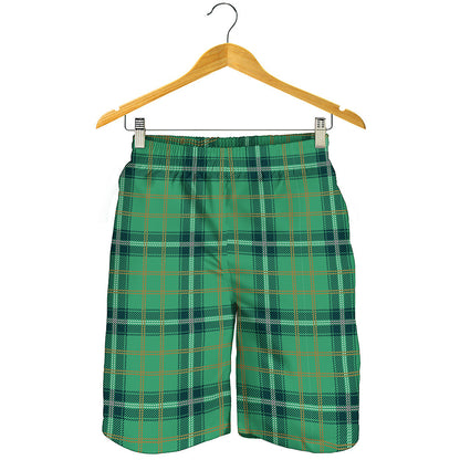 St. Patrick's Day Tartan Pattern Print Men's Shorts