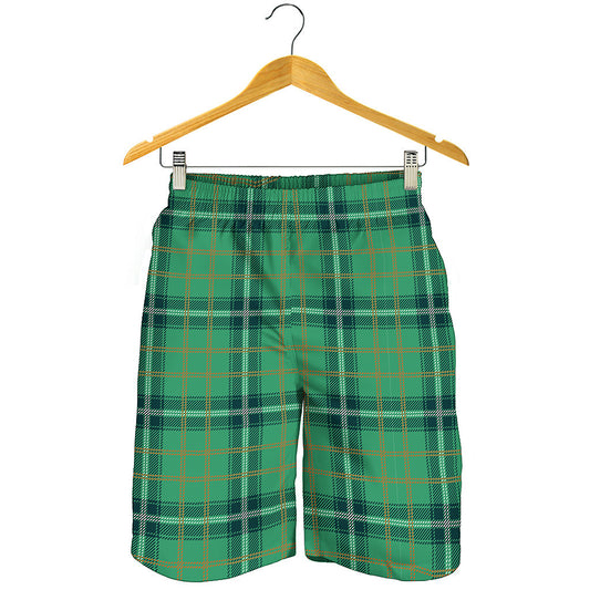 St. Patrick's Day Tartan Pattern Print Men's Shorts