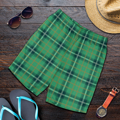 St. Patrick's Day Tartan Pattern Print Men's Shorts