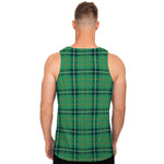 St. Patrick's Day Tartan Pattern Print Men's Tank Top