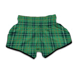 St. Patrick's Day Tartan Pattern Print Muay Thai Boxing Shorts