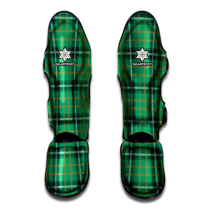 St. Patrick's Day Tartan Pattern Print Muay Thai Shin Guard
