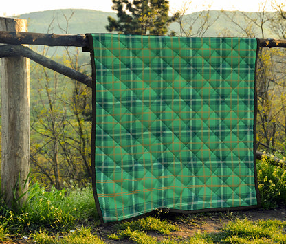 St. Patrick's Day Tartan Pattern Print Quilt