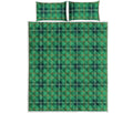 St. Patrick's Day Tartan Pattern Print Quilt Bed Set