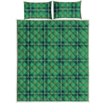 St. Patrick's Day Tartan Pattern Print Quilt Bed Set