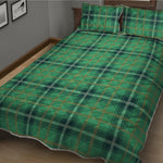 St. Patrick's Day Tartan Pattern Print Quilt Bed Set