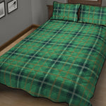 St. Patrick's Day Tartan Pattern Print Quilt Bed Set