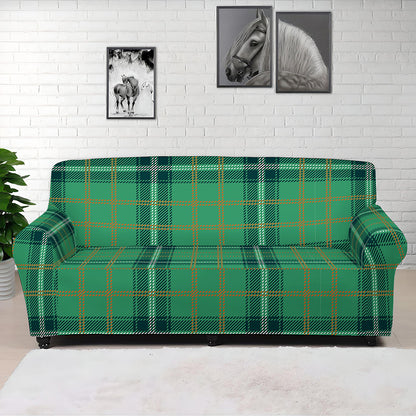 St. Patrick's Day Tartan Pattern Print Sofa Cover
