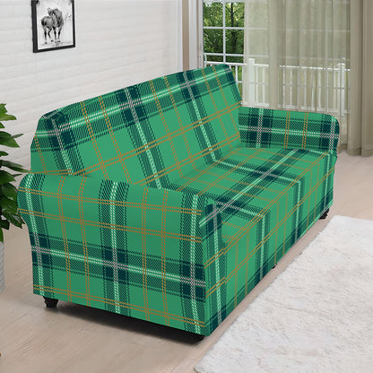 St. Patrick's Day Tartan Pattern Print Sofa Cover